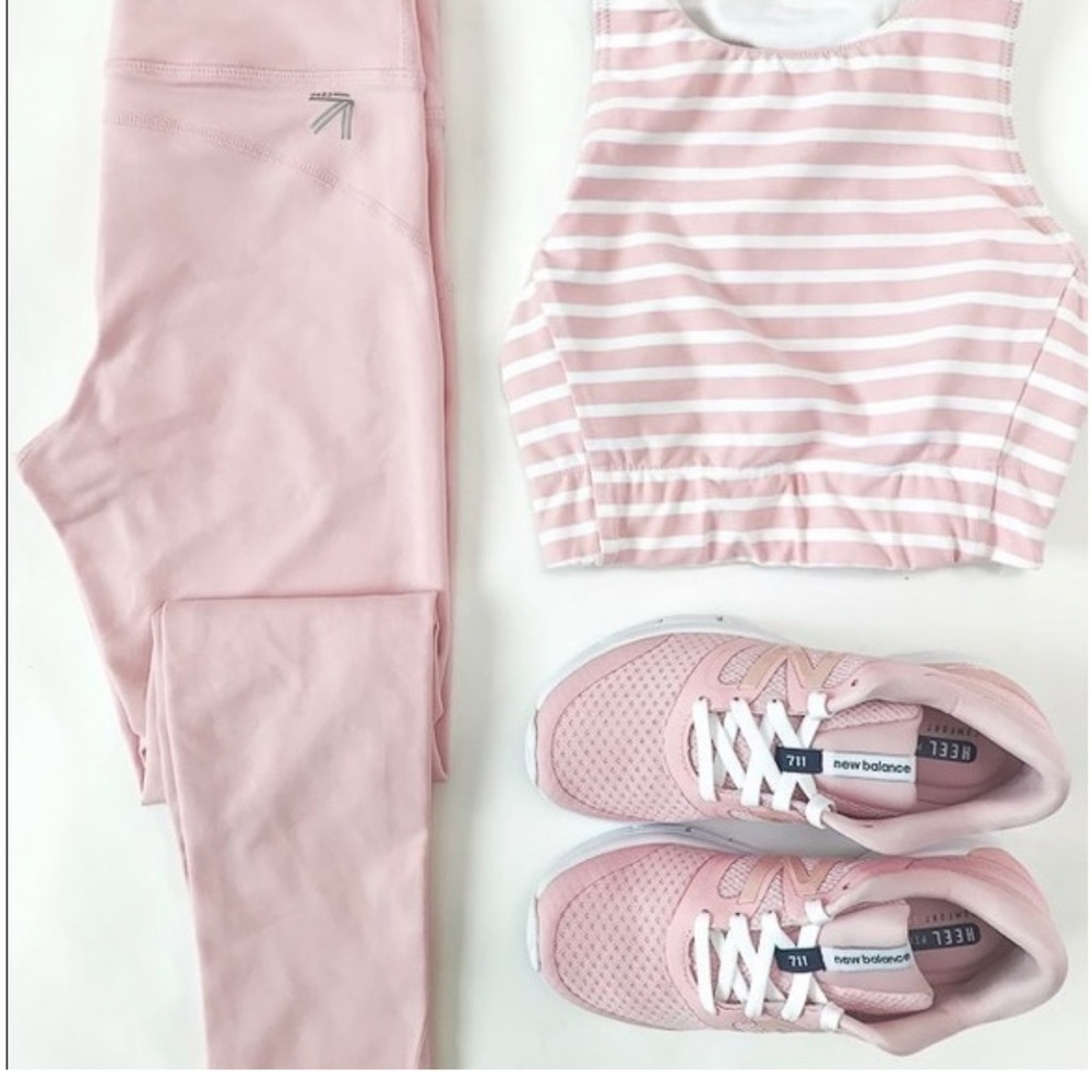 New Balance Blush Pink Leggings - Picture 3 of 9